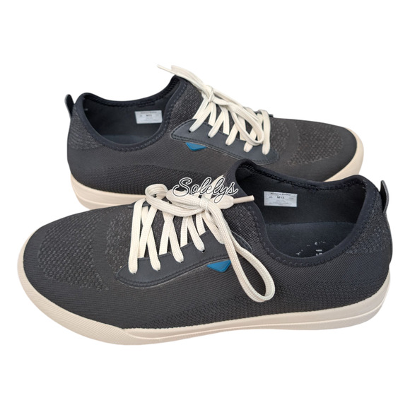 Vessi Weekend Mens 13 Asphalt Black Off White Waterproof Knit Dyma-Tex Sneaker - Picture 12 of 12